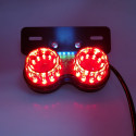 Retro LED Motorcycle Twin Dual Tail Turn Signal Brake Licence Plate Integrated Light Red shell