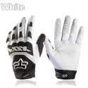 Full Finger Motorcycle Gloves Leather Fabric Wear-resistant Motorbike Guantes Gloves white_XL