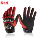 Full Finger Motorcycle Gloves Leather Fabric Wear-resistant Motorbike Guantes Gloves white_L