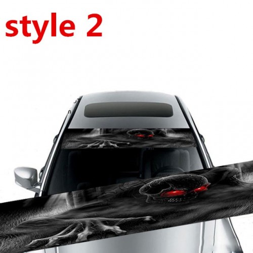 3D Transparent Car Front Windscreen Windshield Window Decal Vinyl Sticker Style 2