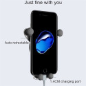 360° Rotating Cartoon Smiley Face Gravity Car Mount Air Vent Stand Holder for Mobile Cell Phone GPS Silver