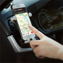 360° Rotating Cartoon Smiley Face Gravity Car Mount Air Vent Stand Holder for Mobile Cell Phone GPS Silver