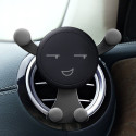 360° Rotating Cartoon Smiley Face Gravity Car Mount Air Vent Stand Holder for Mobile Cell Phone GPS Golden