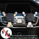 360° Rotating Cartoon Smiley Face Gravity Car Mount Air Vent Stand Holder for Mobile Cell Phone GPS Golden