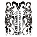 Reflective 3D Motorcycle Sticker Fuel Oil Tank Pad Decal Protector Cover Black Sliver Universal for Yamaha etc Black_H
