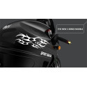 Reflective 3D Motorcycle Sticker Fuel Oil Tank Pad Decal Protector Cover Black Sliver Universal for Yamaha etc Black_C