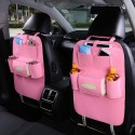 Multifunctional Car Back Seat Storage Bag Backrest Pockets Protector Organizer Auto Accessories pink