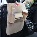 Multifunctional Car Back Seat Storage Bag Backrest Pockets Protector Organizer Auto Accessories brown