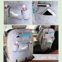 Multifunctional Car Back Seat Storage Bag Backrest Pockets Protector Organizer Auto Accessories brown