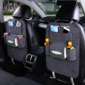 Multifunctional Car Back Seat Storage Bag Backrest Pockets Protector Organizer Auto Accessories beige