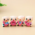 4pcs/Set Cute Small Love Pig Cartoon Car Ornament Automobile Auto Dashboard Decoration Toy Gift