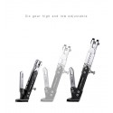 Motorcycle Aluminum Alloy Adjustable Side Tripod Holder Fall Protect Kit Titanium color
