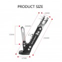 Motorcycle Aluminum Alloy Adjustable Side Tripod Holder Fall Protect Kit Titanium color