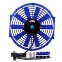 12" 12V Universal Car High Power Pull Racing Electric Radiator Engine Cooling Fan blue