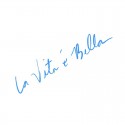 La Vita e Bella Reflective Letters Decals Car Stickers Full Body Car Head Styling Sticker yellow