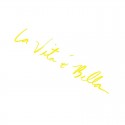 La Vita e Bella Reflective Letters Decals Car Stickers Full Body Car Head Styling Sticker yellow