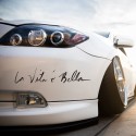 La Vita e Bella Reflective Letters Decals Car Stickers Full Body Car Head Styling Sticker yellow