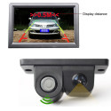 2 In 1 Camera with Parking Sensor Kit Autos Reversing Rearview Backup Parking Camera Black