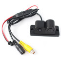 2 In 1 Camera with Parking Sensor Kit Autos Reversing Rearview Backup Parking Camera Black