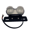 Retro LED Motorcycle Twin Dual Tail Turn Signal Brake Licence Plate Integrated Light White shell