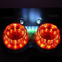 Retro LED Motorcycle Twin Dual Tail Turn Signal Brake Licence Plate Integrated Light White shell