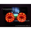 Retro LED Motorcycle Twin Dual Tail Turn Signal Brake Licence Plate Integrated Light White shell