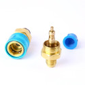 1Pair Freon R134A Auto Car Air Conditioning Refrigerant Brass Quick Coupler Connector Adapters Fluoridation Tool