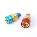 1Pair Freon R134A Auto Car Air Conditioning Refrigerant Brass Quick Coupler Connector Adapters Fluoridation Tool