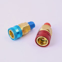 1Pair Freon R134A Auto Car Air Conditioning Refrigerant Brass Quick Coupler Connector Adapters Fluoridation Tool