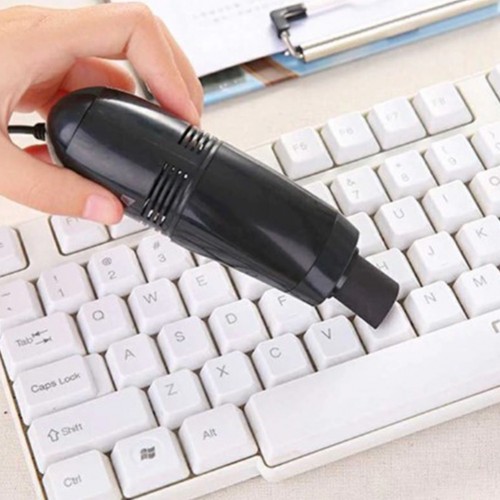 Mini USB Keyboard Vacuum Brush Cleaner Laptop Brush Dust Cleaning Kit Household Cleaning Tool black