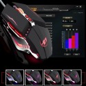 Warwolf T9 Professional Wired Gaming Mouse 8 Button Optical USB Computer Mouse Silent Mouse - Black