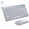 Mini Wireless Keyboard Mouse Set Waterproof 2.4G for Mac Apple PC Computer Silver