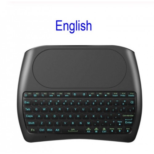 D8 Pro Wireless keyboard 2.4GHz Mini Keyboard Wireless Air Mouse Touchpad 7-color Backlit for Android TV BOX English