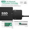 USB3.0 to SATA Adapter Cable Support 2.5/3.5inch SATA7+15PIN HDD SSD PC External Disk Extension Converter Support UASP black