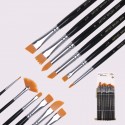 12Pcs/Set Copper Tube Paint Brushes Set with Nylon Hair for Artist Painting