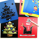 6Pcs Drawing Board Copy Board Diy Christmas Color Painting Toy for Kids H-14