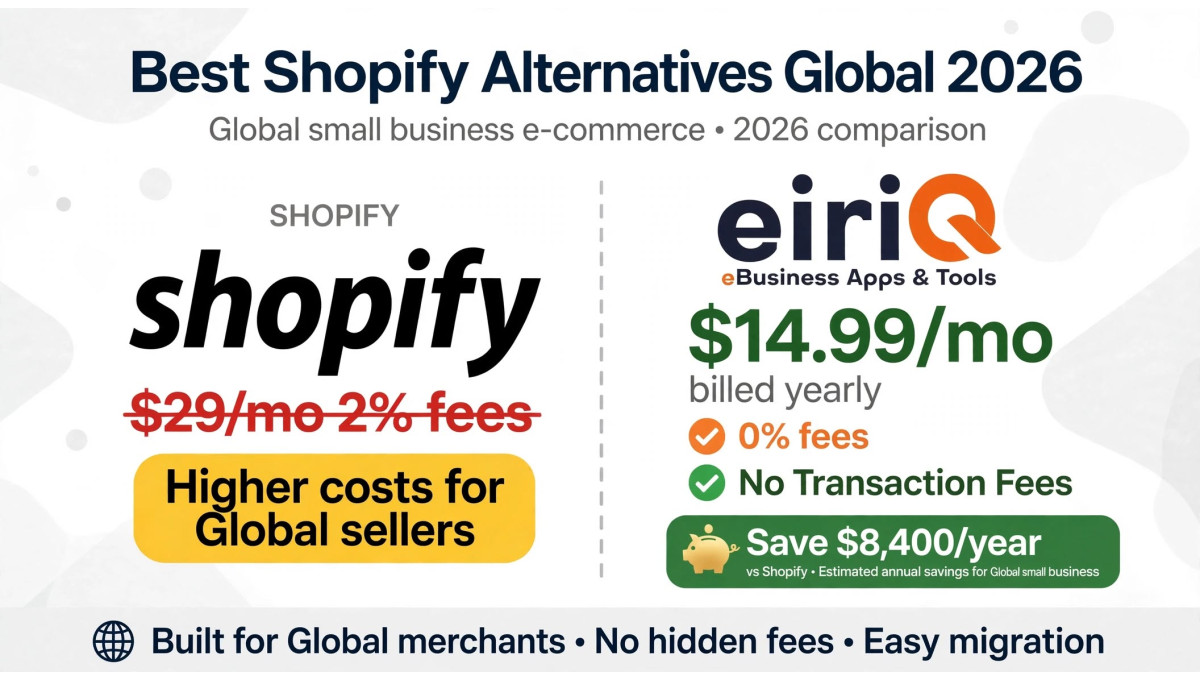 eiriQ vs Shopify for Small Business: The Real Cost in 2026