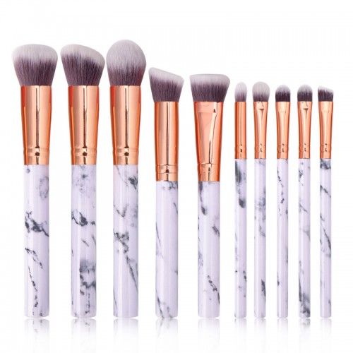 10 marble brush sets 5 big and 5 small brushes White